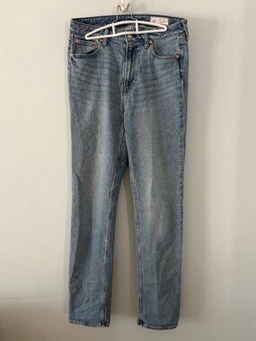 Gap High Rise Curvy 90s Straight Jeans Light Wash Size 10 Tall